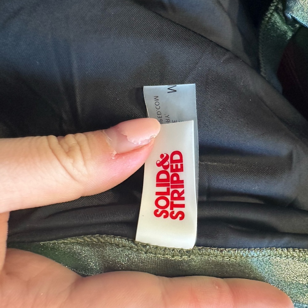 Solid & Striped Scottie Green Shiny Bikini Bottom… - image 4